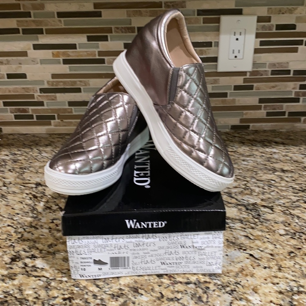 Wanted Rose gold platform shoes